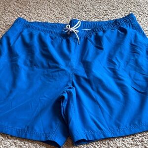 Lands' End Bright Blue Men's Swim Trunks